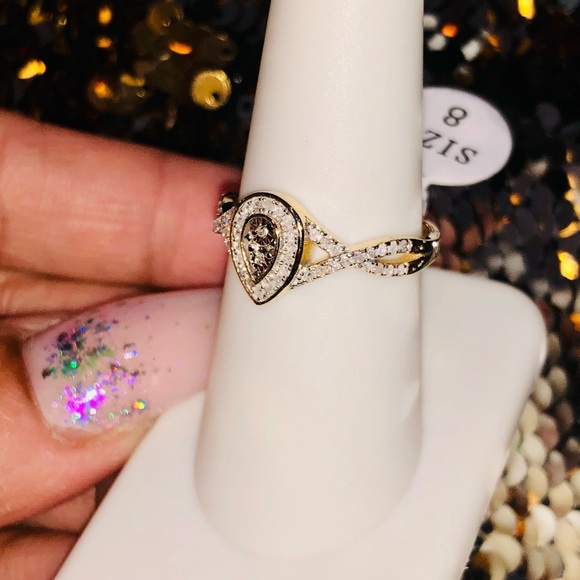 Real diamond engagement ring for women, genuine diamond promise ring anniversary - Picture 8 of 8